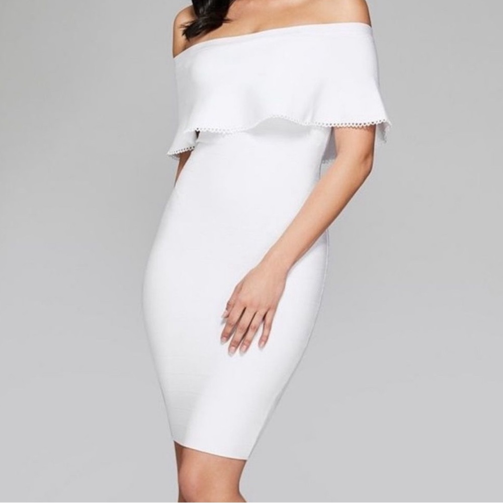 GUESS BY MARCIANO Meldon white Bandage Dress